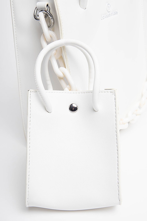 Сумка жіноча + сумочка колір білий ЦБ-00187737 SKT000836112 фото