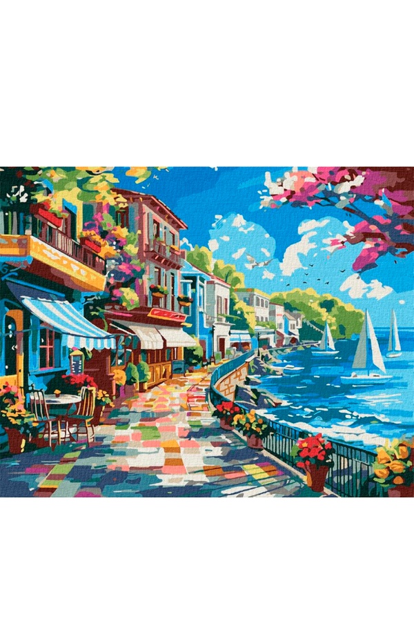 Набор для росписи по номерам "Городок у океана" цвет разноцветный ЦБ-00255687 SKT001007954 фото