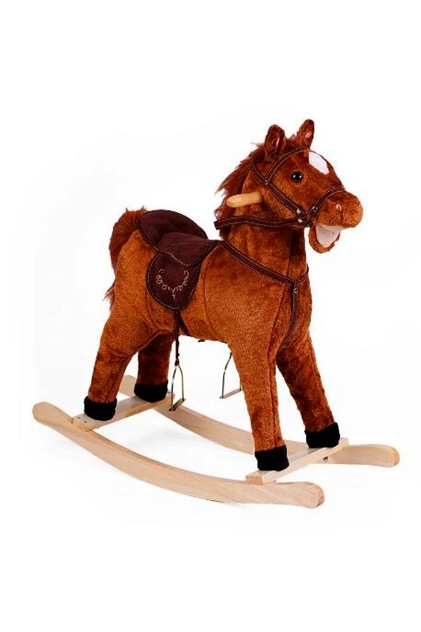Лошадка-качалка музыкальная с подсветкой цвет коричневый ЦБ-00251171 SKT000995935 фото