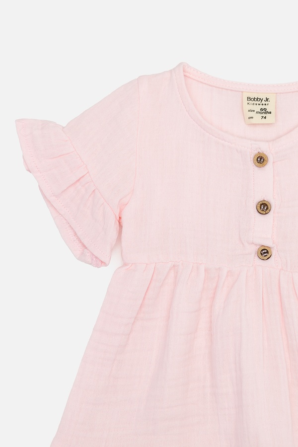 Платье с коротким рукавом для девочки 74 цвет розовый ЦБ-00243496 SKT000968176 фото