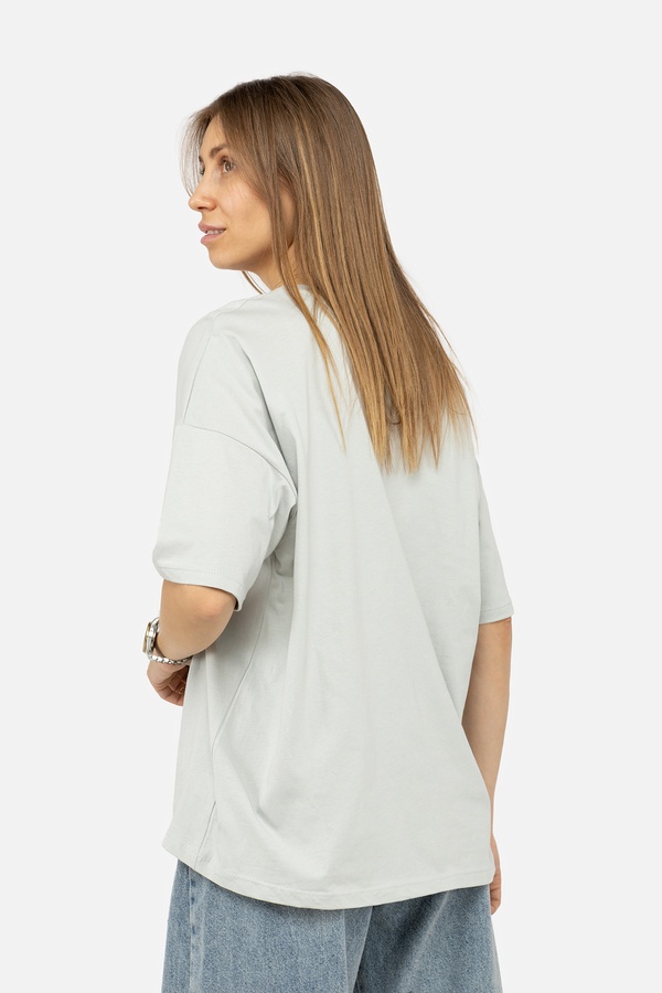 Жіноча футболка 44 колір сірий ЦБ-00245786 SKT000982750 фото