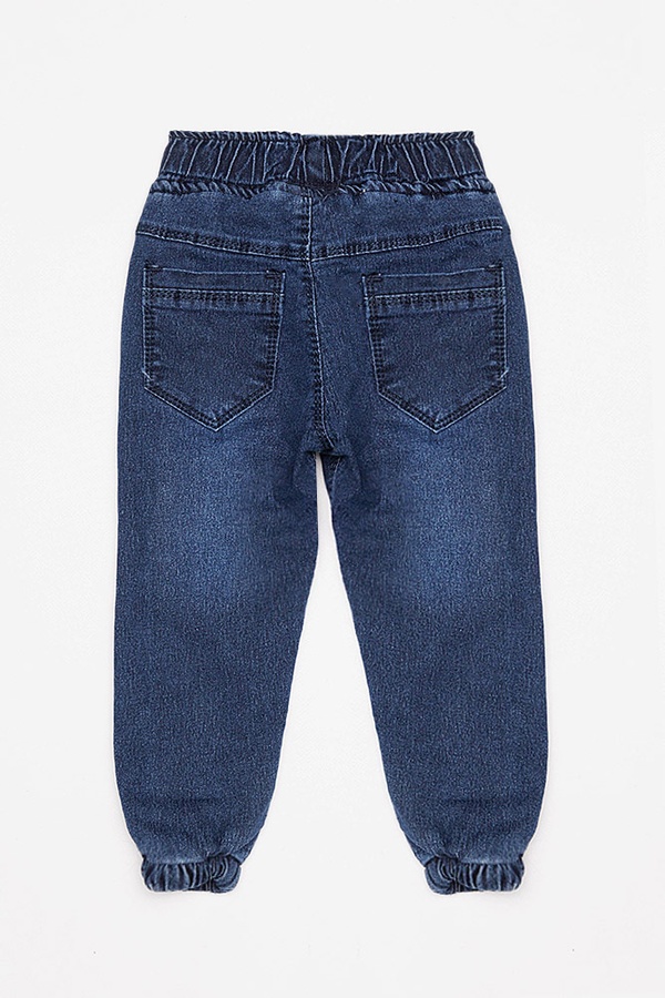 Джогеры джинсовые на девочку 98 цвет темно-синий ЦБ-00202001 SKT000871572 фото