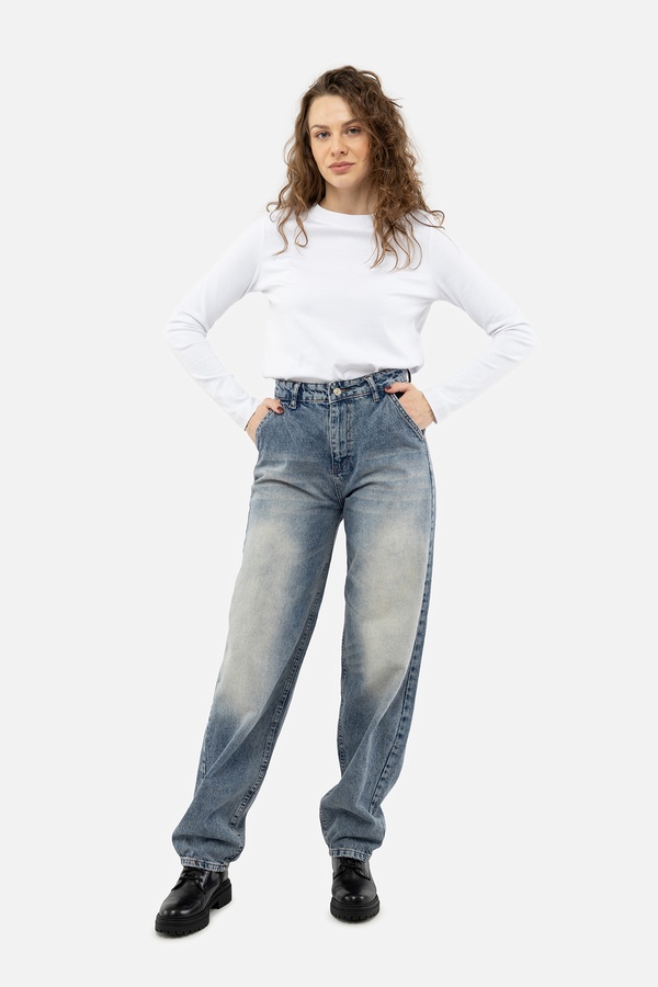 Жіночі джинси 38 колір синій ЦБ-00241686 SKT000962430 фото