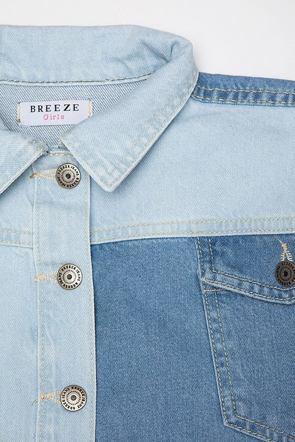 Куртка джинсова для дівчинки 134 колір блакитний ЦБ-00209753 SKT000887356 фото