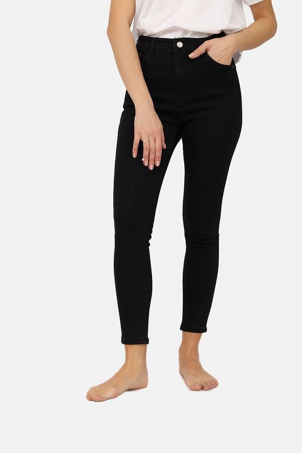 Джинси slim жіночі колір чорний 40 ЦБ-00266057 фото