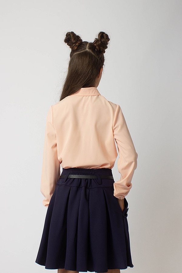 Блуза на дівчинку 116 колір пудровий ЦБ-00157528 SKT000533855 фото