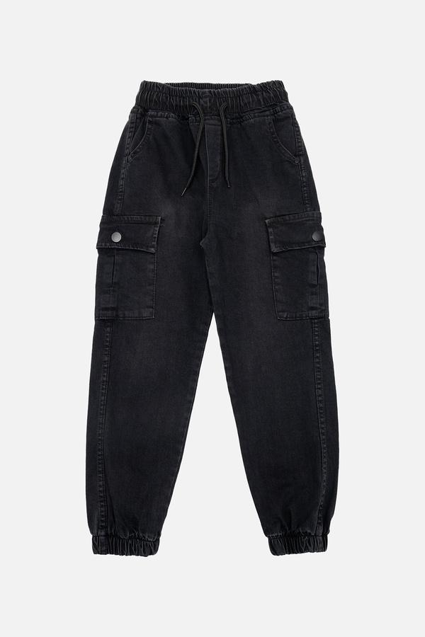 Джогери джинсові для хлопчика 122 колір чорний ЦБ-00243882 SKT000969646 фото