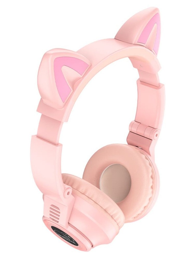 Беспроводные накладные наушники Borofone BO18 Cat ear цвет розовый ЦБ-00228234 SKT000928599 фото