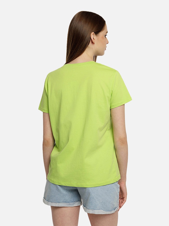 Жіноча футболка регуляр 46 колір салатовий ЦБ-00219314 SKT000907082 фото