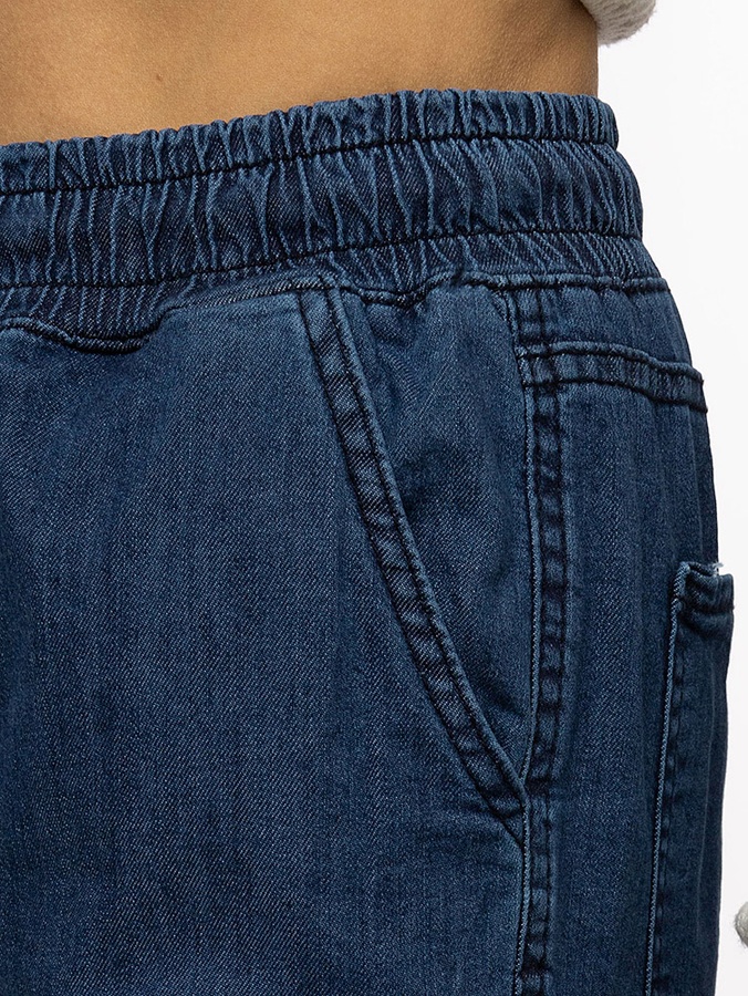 Жіночі джинсові джогери карго 46 колір темно-синій ЦБ-00215219 SKT000898068 фото