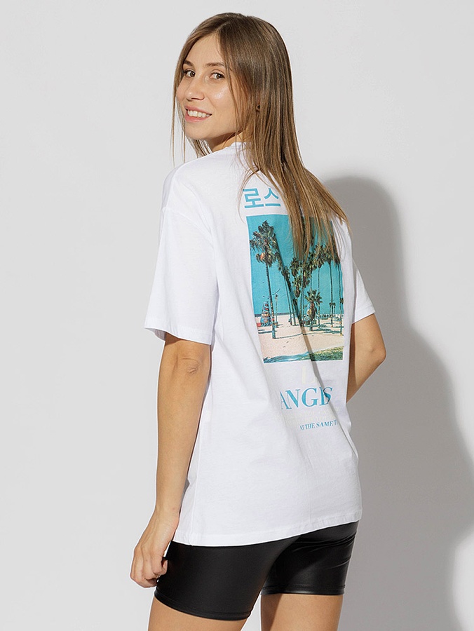 Жіноча футболка регуляр 46 колір білий ЦБ-00219207 SKT000906649 фото