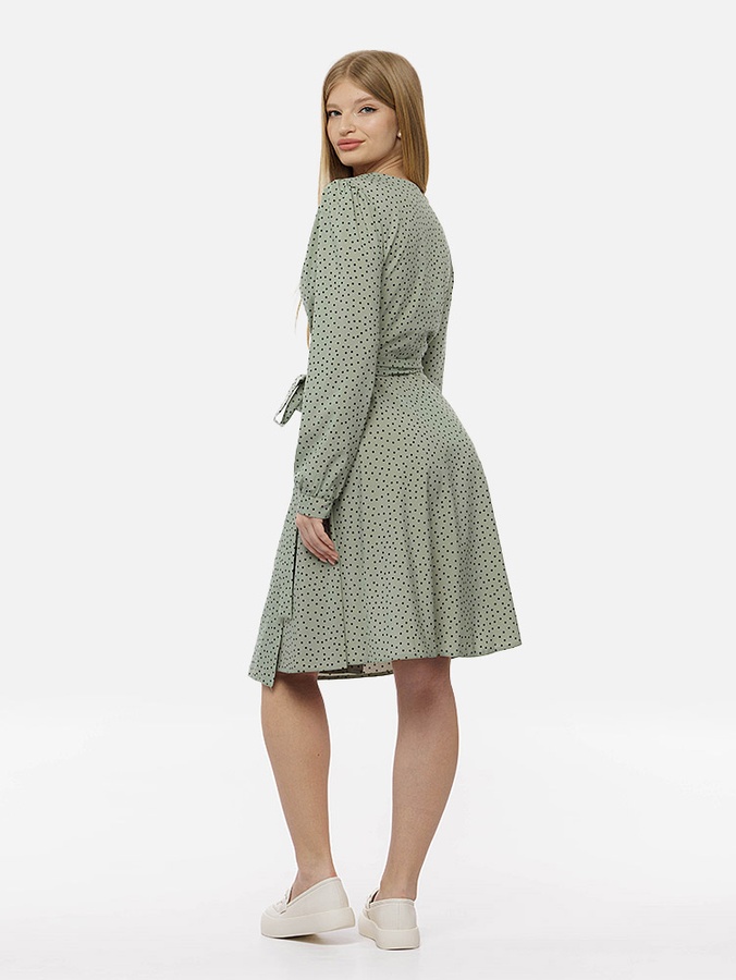 Жіноча демісезонна коротка сукня 50 колір оливковий ЦБ-00210701 SKT000890368 фото