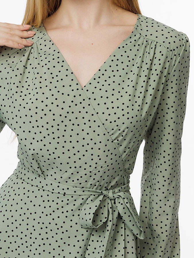 Жіноча демісезонна коротка сукня 50 колір оливковий ЦБ-00210701 SKT000890368 фото