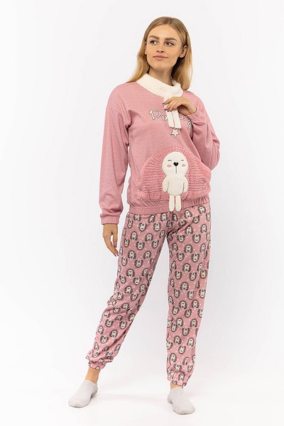 Жіноча піжама 48 колір рожевий ЦБ-00199209 SKT000865378 фото