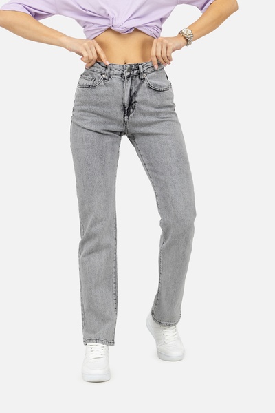 Женские джинсы straight 48 цвет светло-серый ЦБ-00247186 SKT000986384 фото