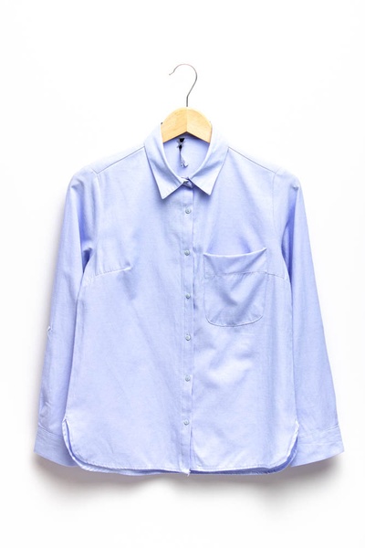 Рубашка прямая женская 42 цвет голубой ЦБ-00157714 SKT000534479 фото