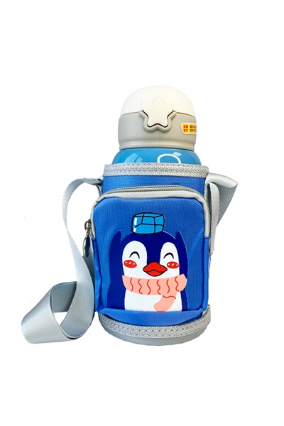 Дитячий термос-поїльник з трубочкою колір блакитний ЦБ-00239734 SKT000959393 фото
