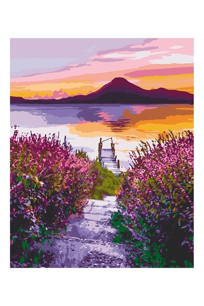 Картина за номерами "Озеро Атітлан. Гватемала" колір різнокольоровий ЦБ-00235216 SKT000945607 фото