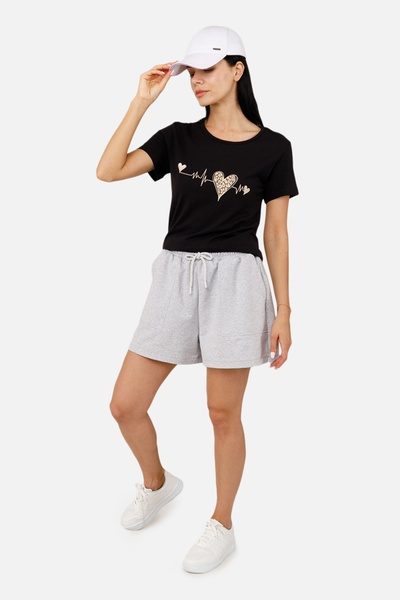 Жіноча футболка з коротким рукавом 46 колір чорний ЦБ-00252400
