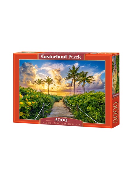 Пазли "Кольоровий схід сонця в Маямі", 3000 елементів колір різнокольоровий ЦБ-00218301 SKT000904256 фото