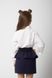 Блуза на дівчинку 116 колір білий ЦБ-00157526 SKT000533845 фото 3