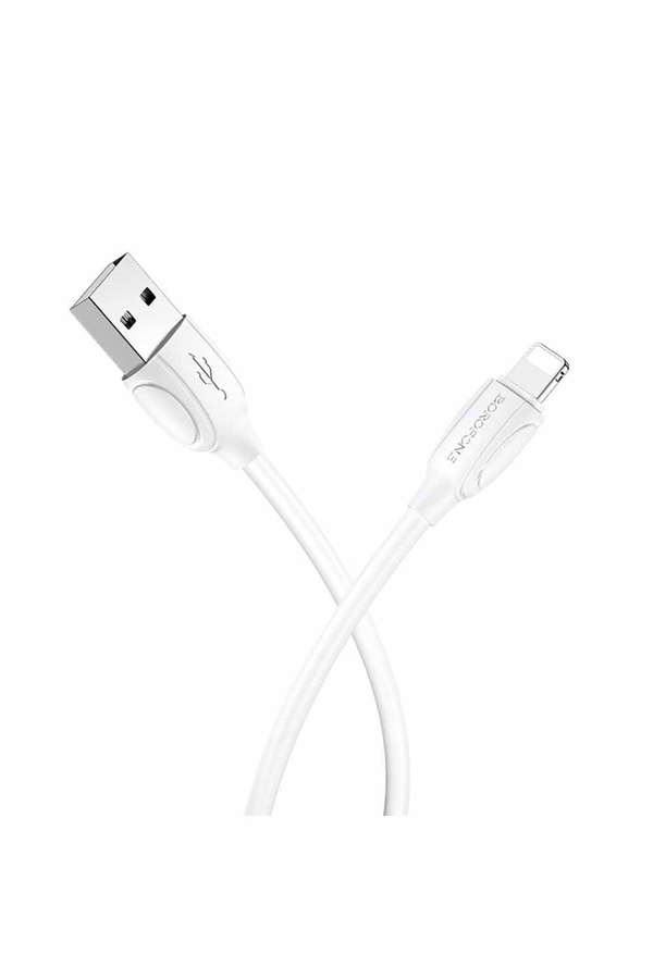 USB кабель Borofone BX19 Lightning 1m цвет белый ЦБ-00196950 SKT000860241 фото