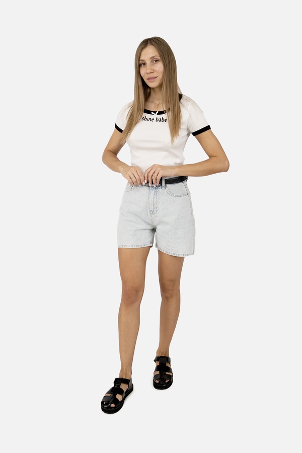 Жіноча футболка з коротким рукавом 38 колір білий ЦБ-00255017