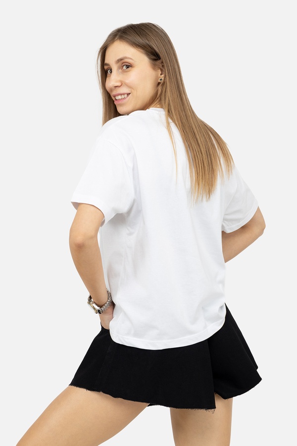 Жіноча футболка з коротким рукавом 48 колір білий ЦБ-00246208 SKT000983853 фото