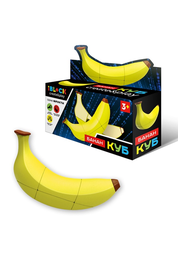 Кубик логіка iblock "Банан" колір різнокольоровий ЦБ-00158330 SKT000536286 фото