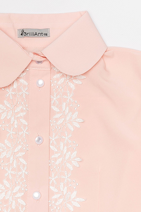 Блуза для девочки 122 цвет персиковый ЦБ-00162585 SKT000551537 фото