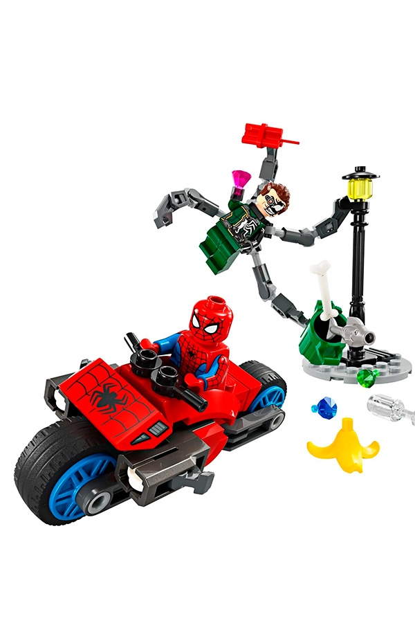Конструктор Погоня на мотоциклах Человек-паук vs. Доктор Осьминог цвет разноцветный ЦБ-00241994 SKT000963226 фото