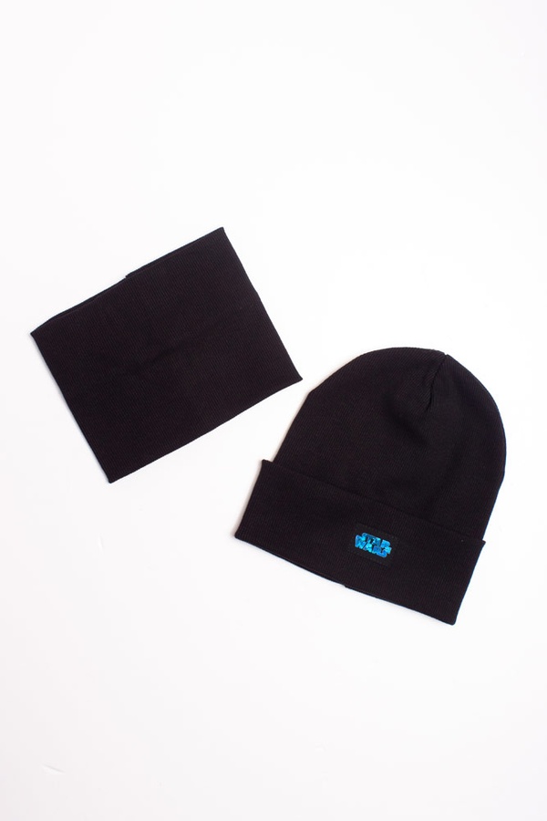 Комплект шапка-шарф на завязках с хомутом 48-50 цвет голубой ЦБ-00153865 SKT000524813 фото