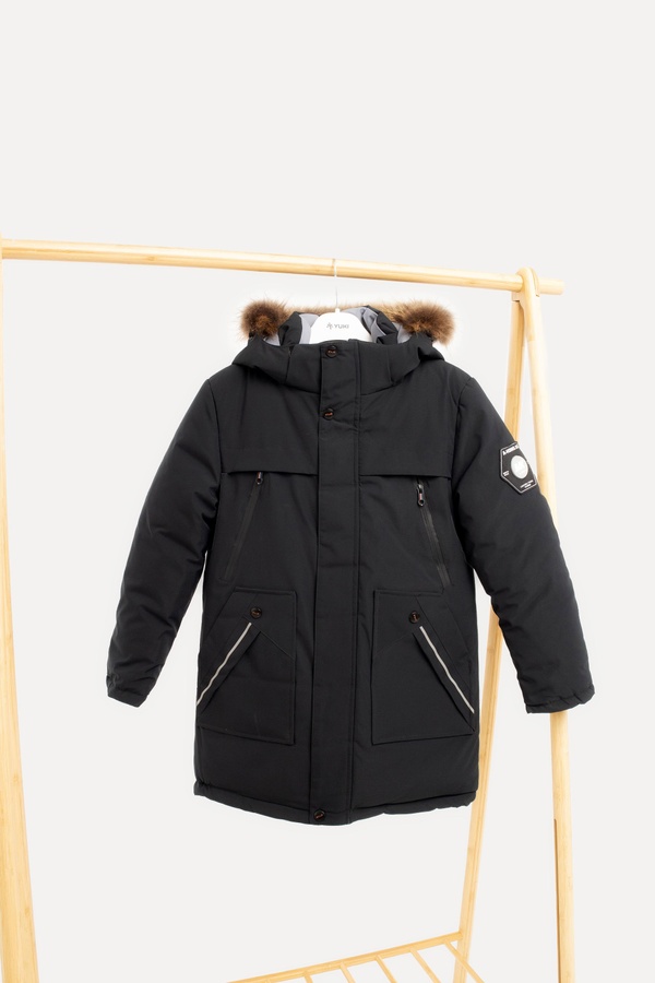 Куртка для хлопчика 140 колір чорний ЦБ-00221251 SKT000911917 фото
