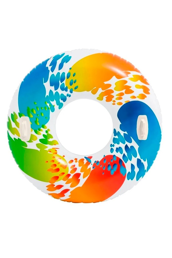 Надувне круг з ручками Intex колір різнокольоровий ЦБ-00257198 SKT001012179 фото