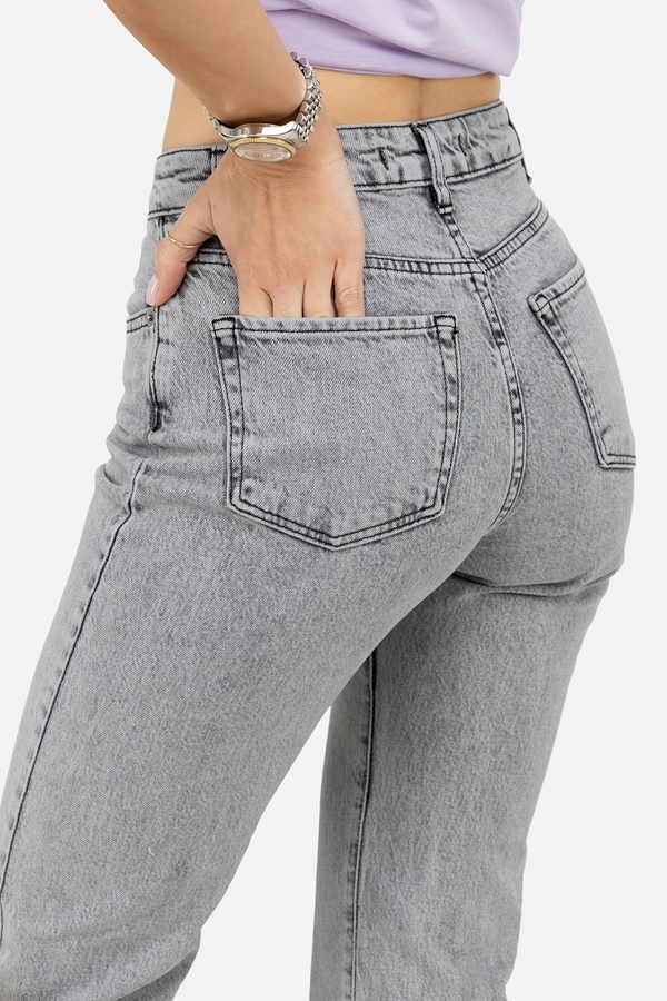 Женские джинсы straight 48 цвет светло-серый ЦБ-00247186 SKT000986384 фото
