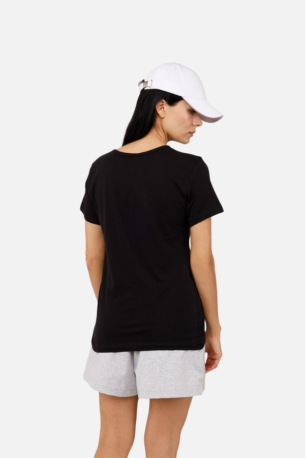 Жіноча футболка з коротким рукавом 46 колір чорний ЦБ-00252400