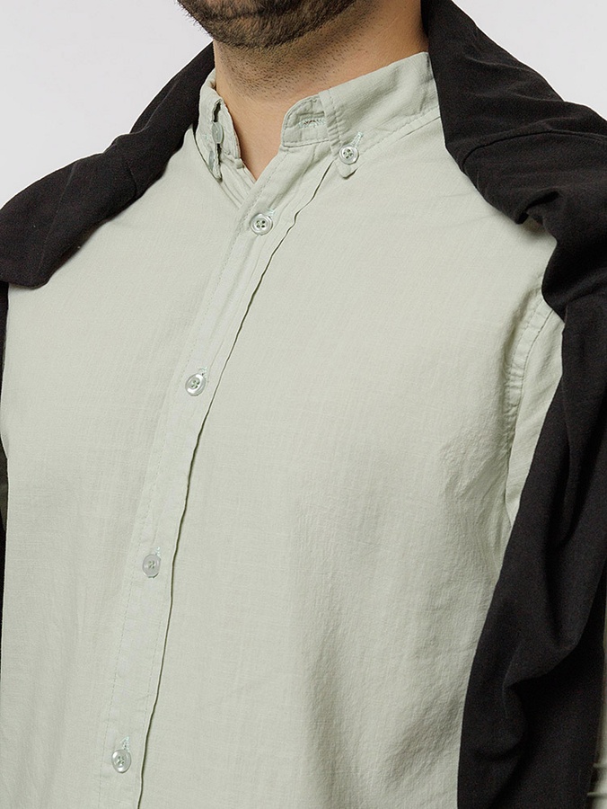Мужская рубашка с длинным рукавом 52 цвет мятный ЦБ-00218785 SKT000905298 фото