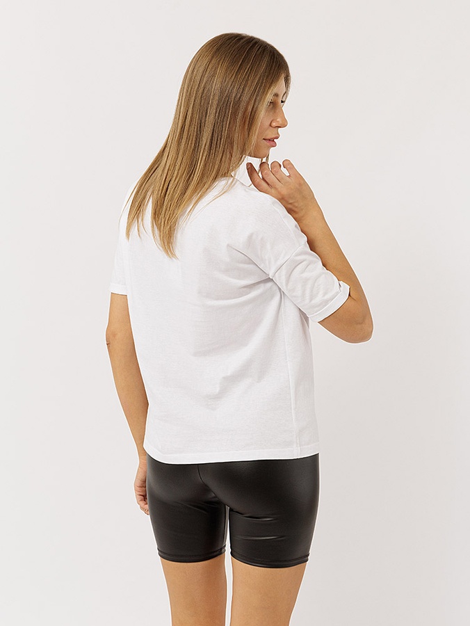 Жіноча футболка регуляр 44 колір білий ЦБ-00216950 SKT000901779 фото