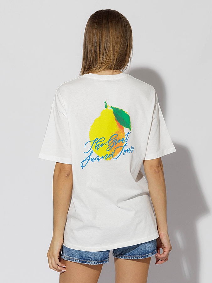 Жіноча футболка регуляр 46 колір молочний ЦБ-00219224 SKT000906717 фото