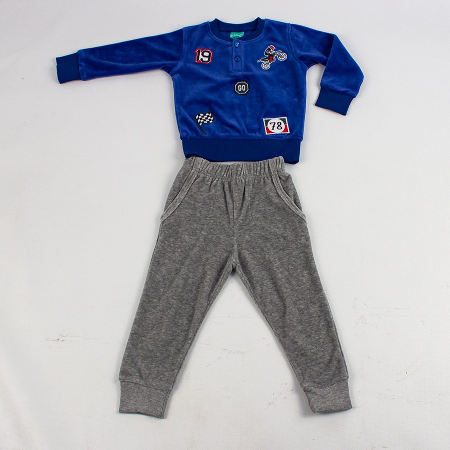 Пижама теплая на мальчика 104 цвет темно-синий ЦБ-00139134 SKT000500511 фото