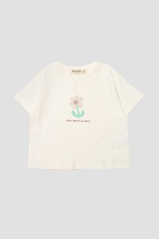 Футболка с коротким рукавом для девочки цвет молочный 128 ЦБ-00274529 фото