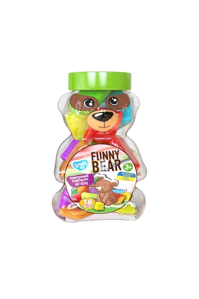 Набір для ліплення з повітряним пластиліном "Funny Bear" колір різнокольоровий ЦБ-00206431 SKT000880400 фото