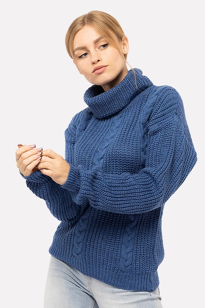 Жіночий светр 46 колір індіго ЦБ-00195693 SKT000857843 фото