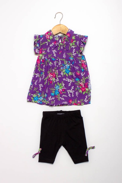 Костюм с шортами на девочку 92 цвет фиолетовый ЦБ-00151805 SKT000519016 фото