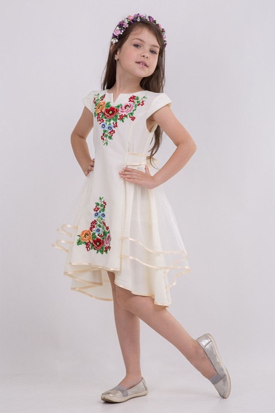 Сукня вишиванка 116 колір білий ЦБ-00117736 SKT000448561 фото