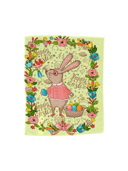 Рушник "Happy Easter" 45х60 см колір салатовий ЦБ-00217415 SKT000902626 фото
