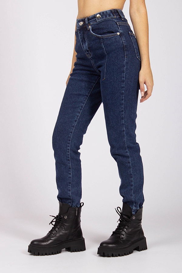 Джогери джинсові жіночі 40 колір темно-синій ЦБ-00169125 SKT000567096 фото