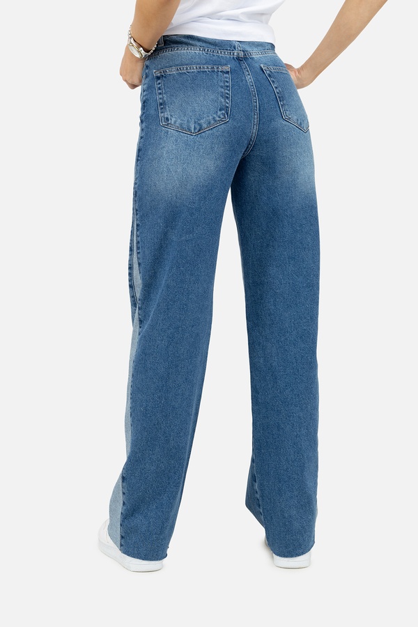Жіночі джинси palazzo 40 колір синій ЦБ-00247196 SKT000986432 фото