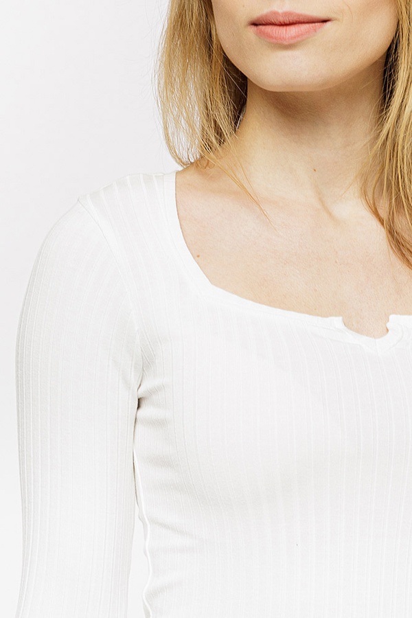 Жіноча футболка з довгим рукавом 42 колір білий ЦБ-00206751 SKT000881502 фото