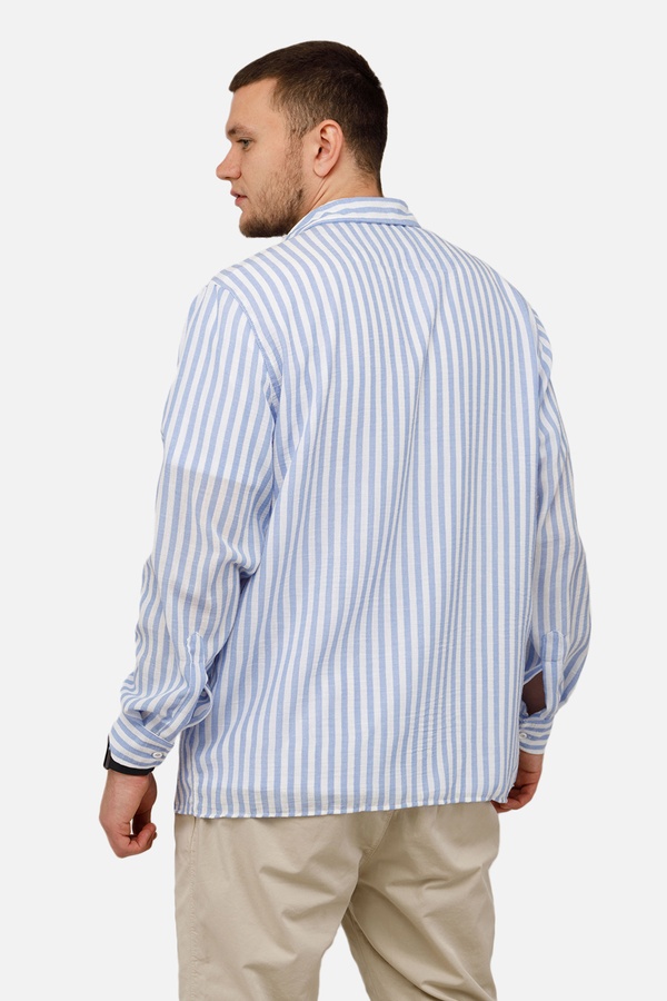 Мужская рубашка с длинным рукавом 44 цвет голубой ЦБ-00250661 SKT000994026 фото